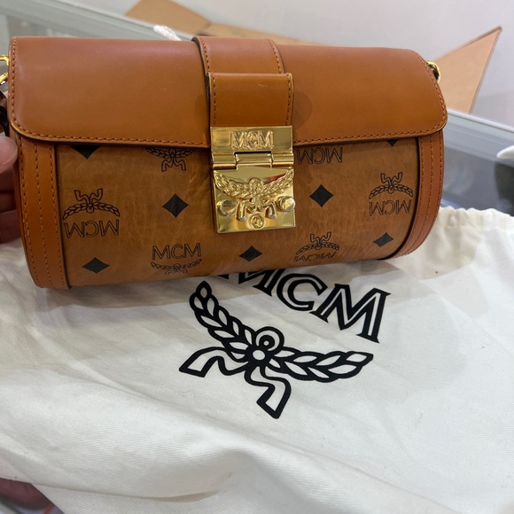 MCM Handbags - MCM Tan Leather Crossbody Bag